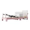 XJLKYMX Pilates Reformer Machine, Foldable Studio Grade Pilates Equipment for Gym and Home Workout, Pilates Reformer with Reformer Accessories,Pilates Box, Padded Jump Board,Pink view 1