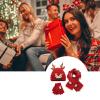 Zksbdxz Scarf,Holiday Theme Knitwear for Christmas Party Gathering Costume Santa Caps Festival Accessories Scarf Hat Gloves view 2