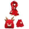 Zksbdxz Scarf,Holiday Theme Knitwear for Christmas Party Gathering Costume Santa Caps Festival Accessories Scarf Hat Gloves view 4