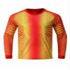 YiZYiF Kids Youth Football Padded Goalie Jersey Boys Long Sleeve Soccer Goalkeeper Uniform Sports T-Shirts Red&Yellow 5-6 Years view 1