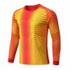 YiZYiF Kids Youth Football Padded Goalie Jersey Boys Long Sleeve Soccer Goalkeeper Uniform Sports T-Shirts Red&Yellow 5-6 Years view 3