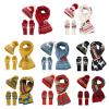 Zksbdxz Scarf,Knit Hat Scarf Gloves Set for Winter Reindeer Pattern Christmas Tree Warm Hat Scarf Gloves Combo view 3