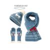 Zksbdxz Scarf,Knit Hat Scarf Gloves Set for Winter Reindeer Pattern Christmas Tree Warm Hat Scarf Gloves Combo view 4