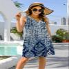 ETCYY Sundresses for Women 2026 Vacation Swim Cover up Beach Dresses Button Down Sleeveless Boho Floral V-Neck Summer Dress,Striped Blue,X-Large view 3