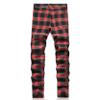 NOVOCCT Plaid Pants for Men - Skinny Mens Dress Pants - Stretch Slim Fit Business Casual Dress Chinos for Men (Red Black Plaid - T27, 40) view 3