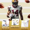 Triple B Sports Football Receiver Gloves with Joker Face Design for Youth and Adult, White/Gold, Adult Small view 4