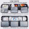 Lzyjckh Double Rolling Ski Bag Padded Snowboard Bag with Wheels Adjustable Length Snow Ski Bags for Air Travel Large Capacity with Water-Resistant,Black,64.9x13.4x5.5inch view 4