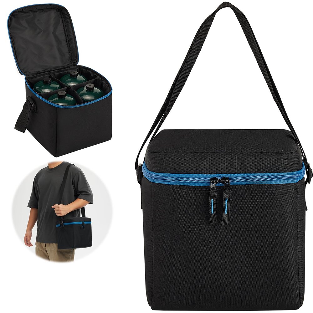 TOURCYCLE 1 LB Propane Tank Storage Bag with Padding, Hold 4 Pcs, Bag Only