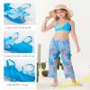 GRACE KARIN Teen Bathing Suits for Girls 12-14 Blue Bikini Set Long Sleeve Kimono Up Swimsuit Swimwear view 4