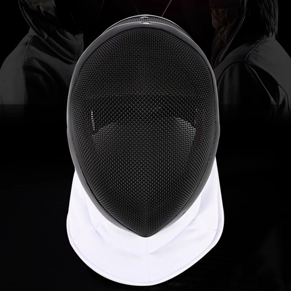 AIHUSASD Fencing GearFencing MasksFencing HelmetEpee Mask 700N, Fencing Helmet with Removable Liner, Fencing Protection, Equipment Training Accessories Face Protection(Black,X-Large)