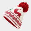 Zksbdxz Scarf,Knit Hat Scarf Gloves Set for Winter Reindeer Pattern Christmas Tree Warm Hat Scarf Gloves Combo view 3