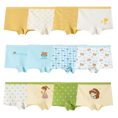 Anktry Kids 12 Pack Soft Comfort Cotton Knickers Underwear Little Girls Assorted Boyshort Panties 2-12 Yrs (Colors-7,10-12 Years)