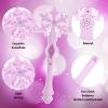 JOINPAYA 2pcs Glowing Led Snowflake Wand: Girl Light Up Snowflake Wand with Sound for Halloween Christmas Party Supplies Dress-up view 2
