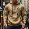 1/4 Zip Fleece Pullover Mens,Lightweight Quarter Zip Pullover Men Tactical Cargo Long Sleeve Workout Hoodie Vintage Jacket Winter Sweatshirt(Xx-Large,Beige) view 2