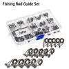 SagaSave 75 Pcs Fishing Rod Repair Kit 15 Sizes Fishing Rod Guide Stainless Steel Ceramic Ring Guide Replacement Kit for Outdoor Fishing view 2