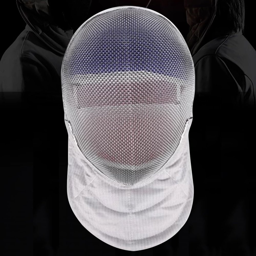 AIHUSASD Fencing GearFencing MasksFencing HelmetEpee Mask 700N, Fencing Helmet with Removable Liner, Fencing Protection, Equipment Training Accessories Face Protection(White,X-Large)