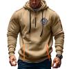3Xlt Hoodies for Men Big and Tall,Lightweight Quarter Zip Pullover Men Tactical Cargo Long Sleeve Workout Hoodie Vintage Jacket Winter Sweatshirt(5X-Large,Beige) view 3
