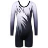 BAOHULU Leotard for Girls Gymnastics Toddler Tank Biketards Shorts Shiny Diamond Kids Dancewear B301_BlackWhite_150 view 1