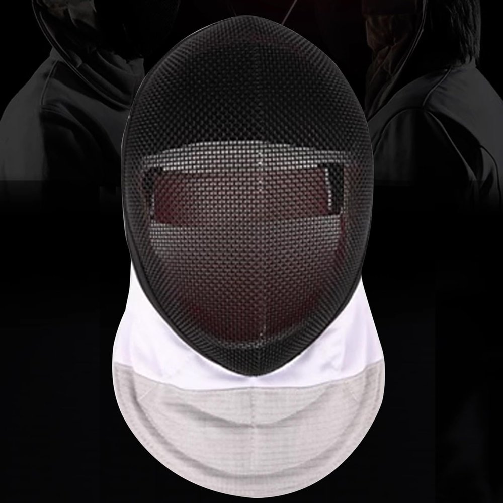 AIHUSASD Fencing GearFencing MasksFencing HelmetEpee Mask 700N, Fencing Helmet with Removable Liner, Fencing Protection, Equipment Training Accessories Face Protection(Gray,Small)