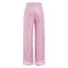 HAPRIZERA Women Wide Leg Sparkle Sequin Pants Elastic High Waist Bling Glitter Dance Pants Loose Nightclub Club Casual Pants (Pink, M) view 4
