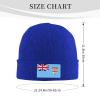Flag of Fiji Beanie Hat for Men Women Beanies Winter Warm Knit Ski Hat Skull Cap Blue view 3