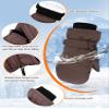 SATINIOR 2 Pairs Kids Snow Mittens Waterproof Winter Ski Gloves Warm Thicken Snow Gloves for Girls Boys(Coffee,Black,3-5 Years) view 4