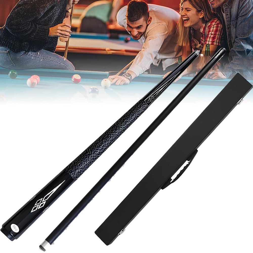 58 inch Pool Cue Stick, 1/2 Jointed Carbon Fiber Maple Wood Billiard Pool Cue, 10mm/11.5mm Tips to Choose,Small Tip British Snooker Cue Billiard Cue for Billiard Table Sport(Size:11.5mm)