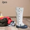 UxicRuya Boot Covers Medieval Gothic Boots Boot Covers Shoe Covers Boot Covers for Carnivals, White Standard view 3