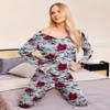 Ekouaer Womens Pajama Sets 2 Piece Lounge Set Fall Winter Pajamas Long Sleeve Pjs Top and Pants Soft Pj Sets Loose Sleepwear view 2