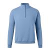 Mens Casual Sweatshirt Stand Collar Zipper Long Sleeve Pullover Tops Thickened Fleece Thermal Winter Fashion Clothes Blue view 3