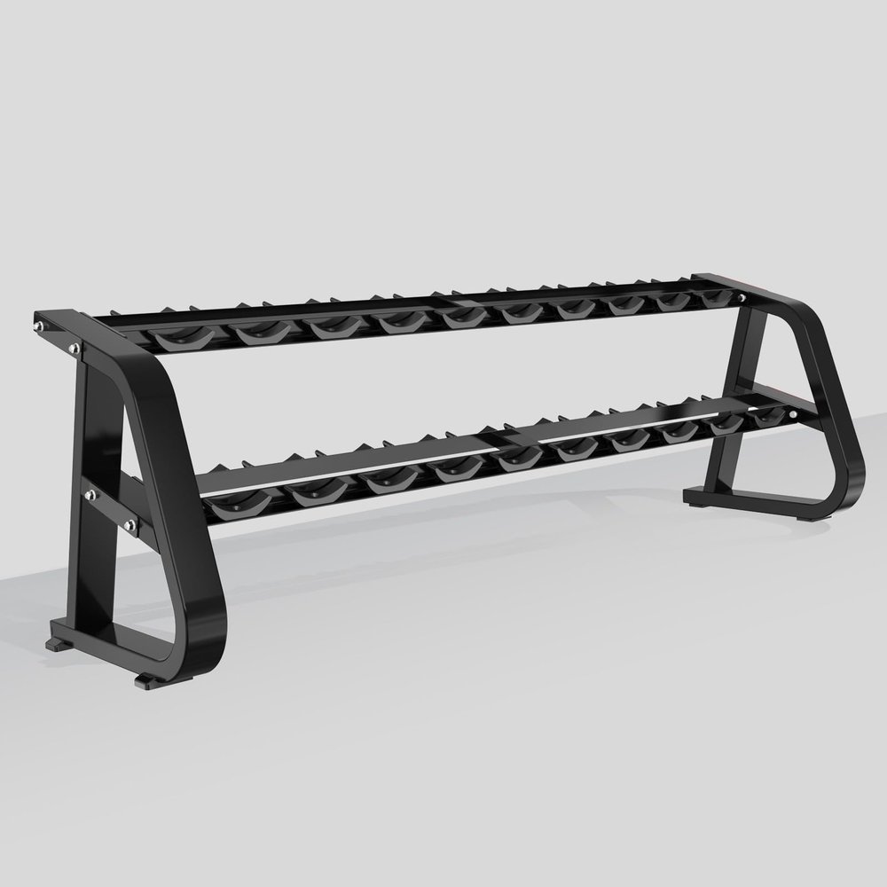 JZOPIDL Commerecial 2 Tier Weight Stand for Dumbbells, 11 Gauge Steel, Dumbbell Storage Racks, Dumbbell Stand for Home Gym Exercise