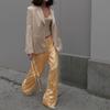 HAPRIZERA Women Wide Leg Sparkle Sequin Pants Elastic High Waist Bling Glitter Dance Pants Loose Nightclub Club Casual Pants (Gold, L) view 3