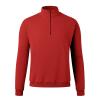 Mens Casual Sweatshirt Stand Collar Zipper Long Sleeve Pullover Tops Thickened Fleece Thermal Winter Fashion Clothes Red view 3