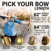 Ultimate Spyder 62" 25lb Right Recurve Bow & Universal Traditional Takedown Bow Kit Bundle with Extra String - Handcrafted Riser & Fiber Glass Maple Limb  Finest Bow and Arrow Set for Adults view 2