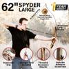 Ultimate Spyder 62" 25lb Right Recurve Bow & Universal Traditional Takedown Bow Kit Bundle with Extra String - Handcrafted Riser & Fiber Glass Maple Limb  Finest Bow and Arrow Set for Adults view 3