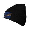 Silk Style Flag of The Marshall Islands Beanie Hat for Men Women Beanies Winter Warm Knit Ski Hat Skull Cap Black view 1