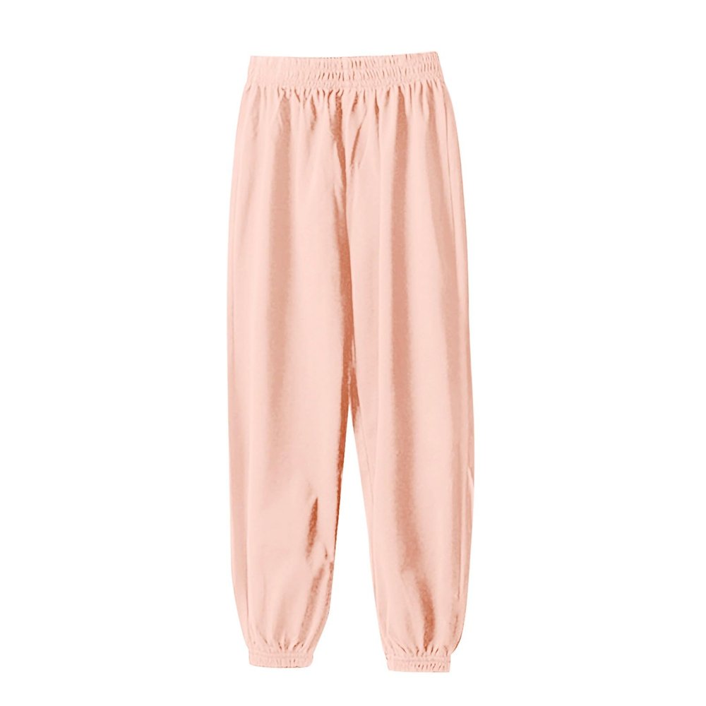 Girls Pull-on Jogger Pants Boys Slacks Trousers Kids Solid Soft Cotton Harem Pants Toddler Mosquito (J, 5-6 Years)