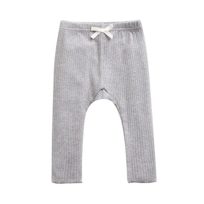Newborn Baby Girl Bowknot Pants Leggings Infant Footless Tights Ribbed Knit Stocking Infant Warm (Grey, 18-24 Months)