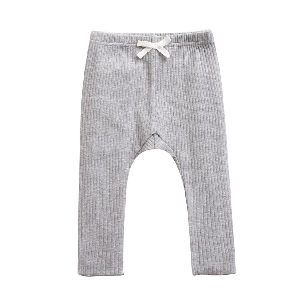 Newborn Baby Girl Bowknot Pants Leggings Infant Footless Tights Ribbed Knit Stocking Infant Warm (Grey, 18-24 Months)