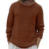 Gsywaipei Mens Crewneck Basic Knit Sweater Slim Fit Lightweight Knits Pullover Solid Color Long Sleeve Male Knitted Sweaters (Brown,Medium) view 1