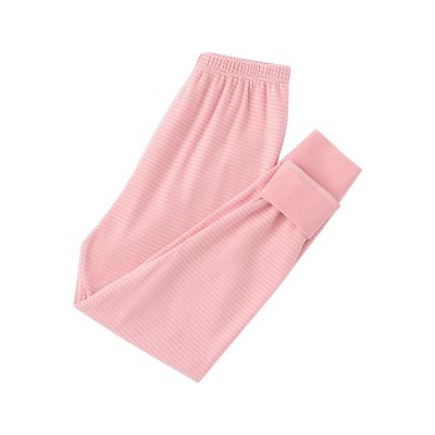 Boys Girls' Fleece Joggers Cotton Warm Pants Toddler Sweatpants Kids Trousers Casual Stripe Pants (Pink, 7-8 Years)