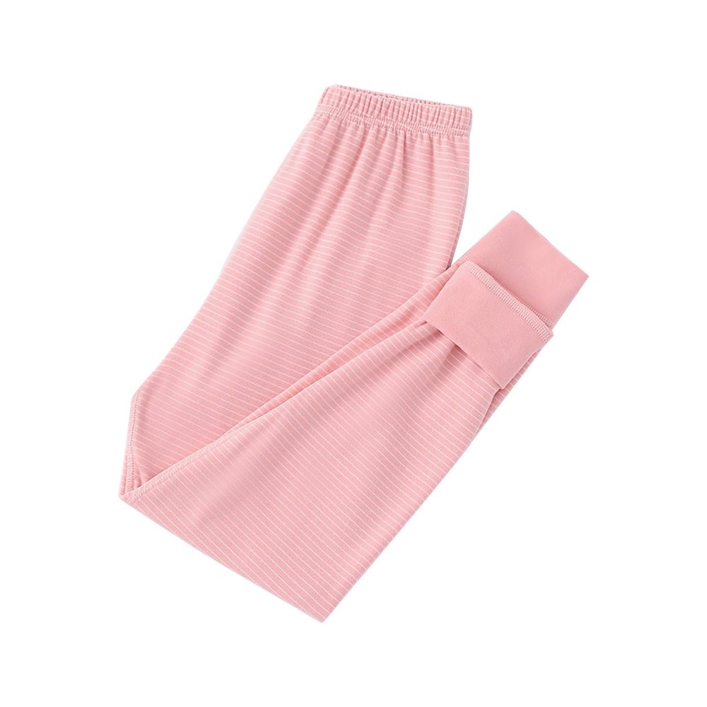 Boys Girls' Fleece Joggers Cotton Warm Pants Toddler Sweatpants Kids Trousers Casual Stripe Pants (Pink, 7-8 Years)