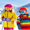 SATINIOR 2 Pairs Kids Snow Mittens Waterproof Winter Ski Gloves Warm Thicken Snow Gloves for Girls Boys (Purple, Navy Blue,5-8 Years) view 2