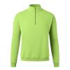 Mens Casual Sweatshirt Stand Collar Zipper Long Sleeve Pullover Tops Thickened Fleece Thermal Winter Fashion Clothes Green view 3