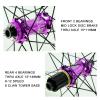 GEIRONV 26/27.5/29in Mountain Bike Wheels, 28 Holes Aluminum Alloy 54T Middle Lock Disc Brakes Thru Axle 110mm for 1.5-2.8 in Tires 12 Speeds(Purple-MS,27.5inch) view 4