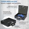 TufBox Handgun Briefcase Heavy-Duty Steel and Dual-Action Combination/Key Lock, Padded Interior, and Carry Handle view 2