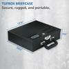 TufBox Handgun Briefcase Heavy-Duty Steel and Dual-Action Combination/Key Lock, Padded Interior, and Carry Handle view 3