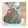 Pet Clothing Bib Overalls Pants Soft Dog Pajamas Summer Dog Clothes Pet Shirts Dog Jumpsuit for Small Dogs Boy Girls Dog Pjs Shirts Dog Outfits for Chihuahua Yorkshire Dogs Cat Clothing Green XL view 3
