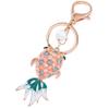 Cute Small Koi Carp Fashionable Keychain, Metal Key Fob Key Ring with Koi Fish Pendants, Women's Bag Charm Pendant(Blue) view 1