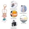 Cute Small Koi Carp Fashionable Keychain, Metal Key Fob Key Ring with Koi Fish Pendants, Women's Bag Charm Pendant(Blue) view 4